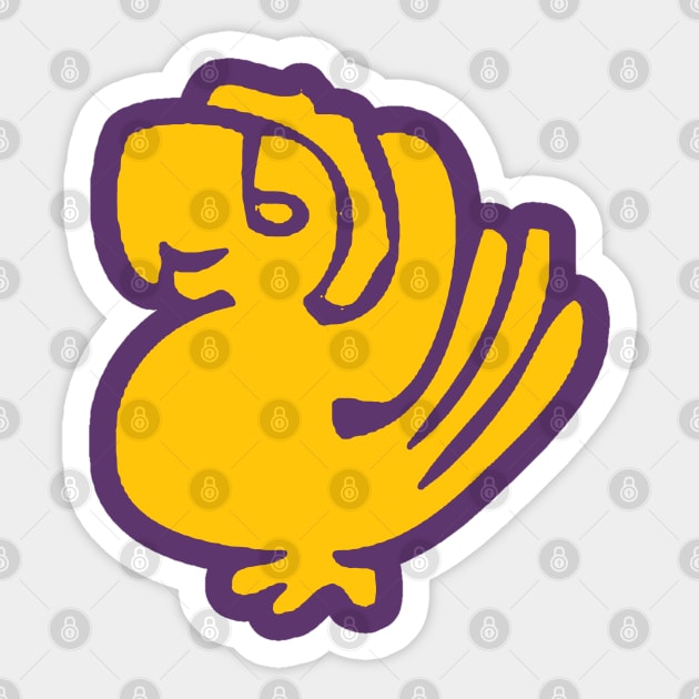 Purple Parrots Sticker by B3pOh